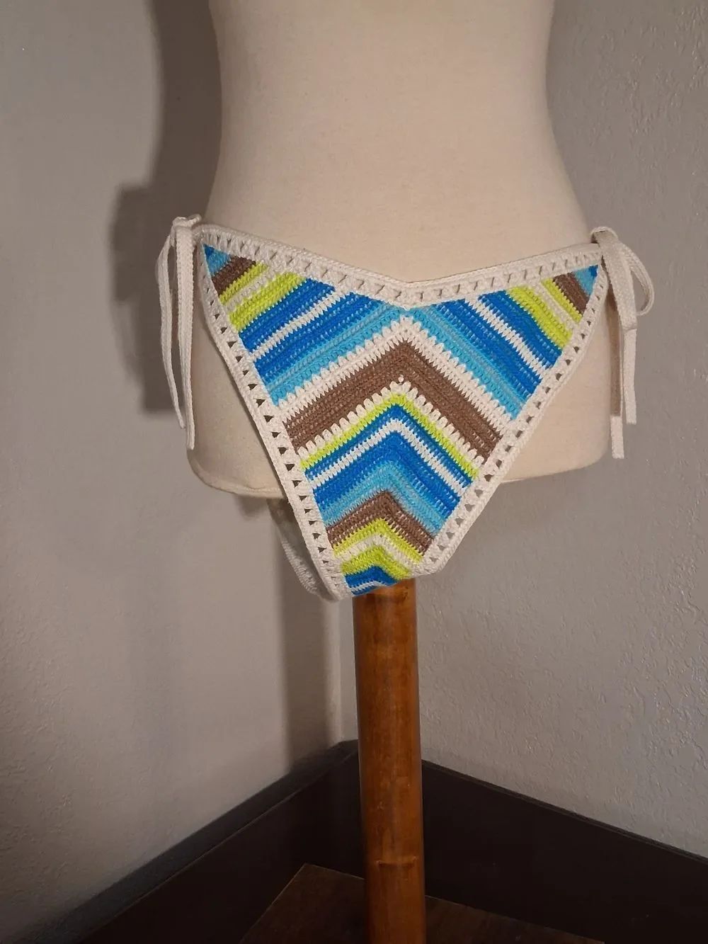 Aerie Low Rise Tie Cheekiest Crochet Bikini Bottom Size XXL